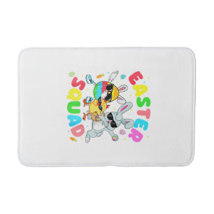 Groovy Funny Rabbit Egg Chick Easter Squad Day Men Bath Mat