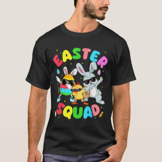 Groovy Funny Rabbit Egg Chick Easter Squad Day Men T-Shirt