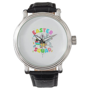 Groovy Funny Rabbit Egg Chick Easter Squad Day Men Watch