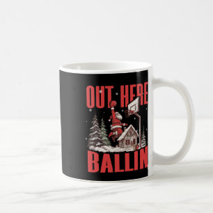 Groovy Funny Santa Out Here Byllin' Bysketbyll Chr Coffee Mug