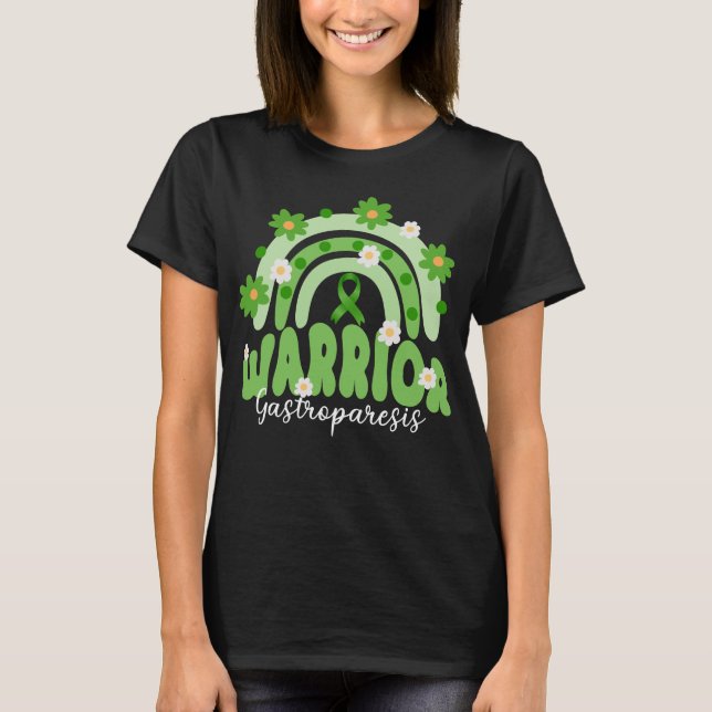 groovy gastroparesis warrior rainbow flower   T-Shirt (Front)