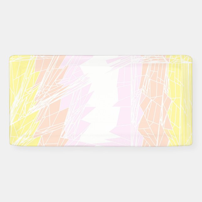 Groovy Geometric Abstract Pangender Pride Flag Banner (Horizontal)