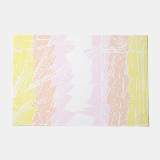 Groovy Geometric Abstract Pangender Pride Flag Doormat (Front)