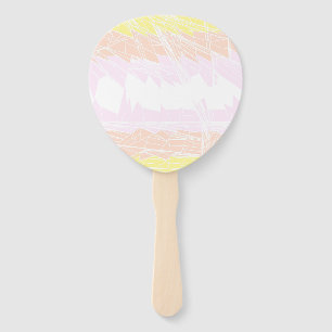 Groovy Geometric Abstract Pangender Pride Flag Hand Fan