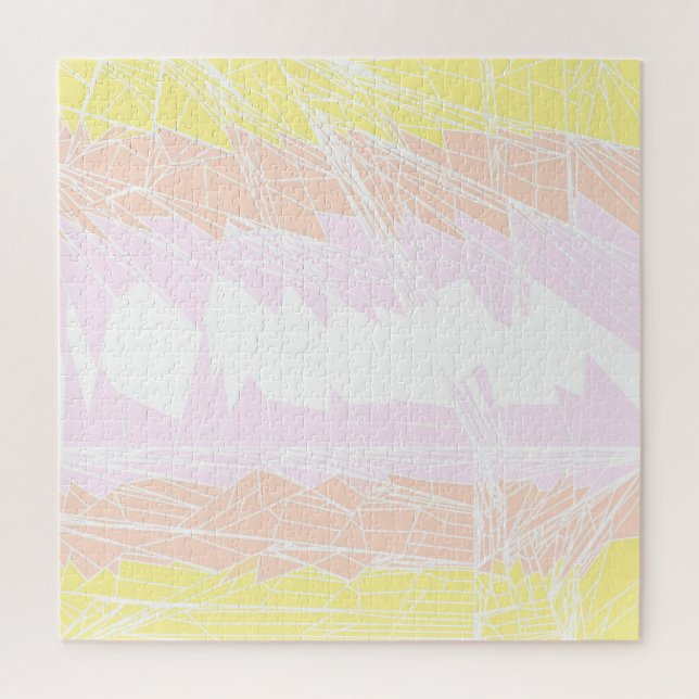 Groovy Geometric Abstract Pangender Pride Flag Jigsaw Puzzle (Vertical)