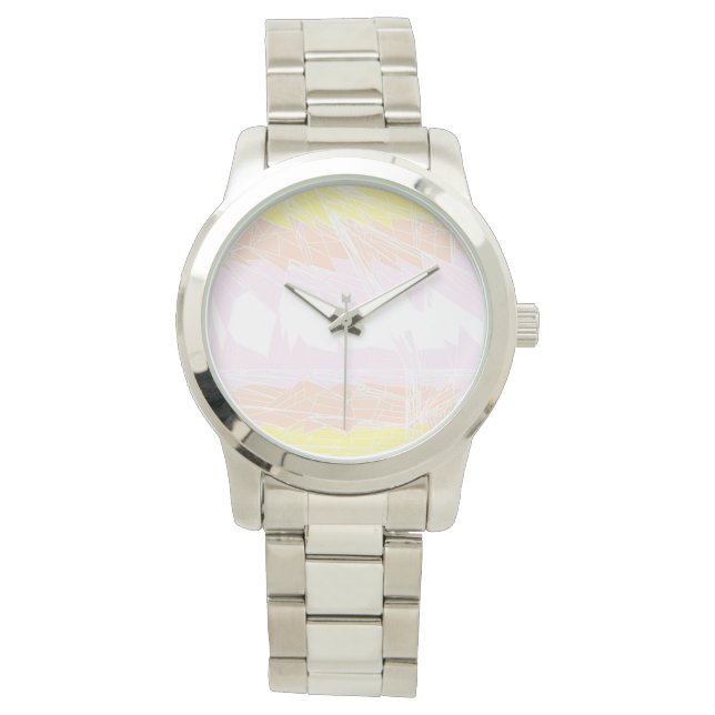 Groovy Geometric Abstract Pangender Pride Flag Watch (Front)