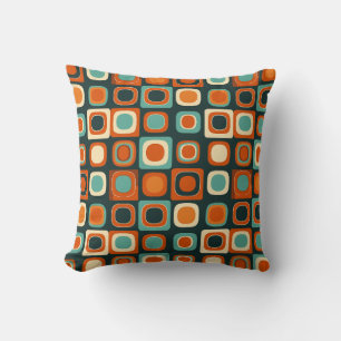 Groovy Geometric Boho Retro Bohemian Colourful Cushion