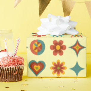 Groovy Geometric Floral Wrapping Paper