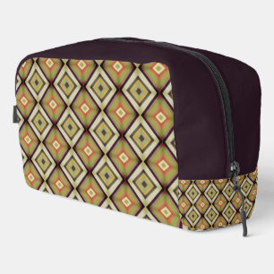Groovy Geometric Warm Tones Dopp Kit