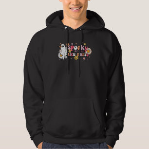 Groovy Ghost Halloween Floral Spooky Nicu Nurse Hoodie