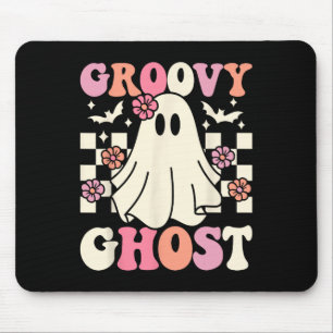 Groovy Ghost Halloween Ghost Costume Retro Groovy Mouse Pad