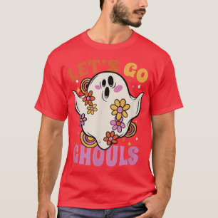 Groovy Ghost Let's Go Ghouls Cute Halloween241 T-Shirt