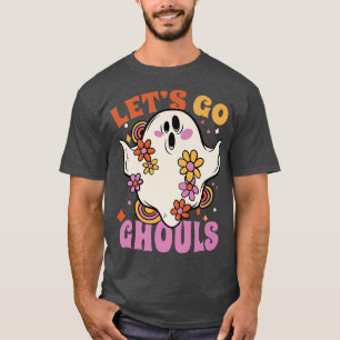 Groovy Ghost Let's Go Ghouls Cute Halloween (2) T-Shirt