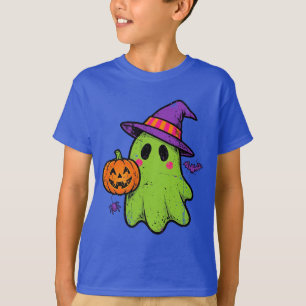 Groovy Ghoul: Retro Halloween Spirit 👻🎃 T-Shirt