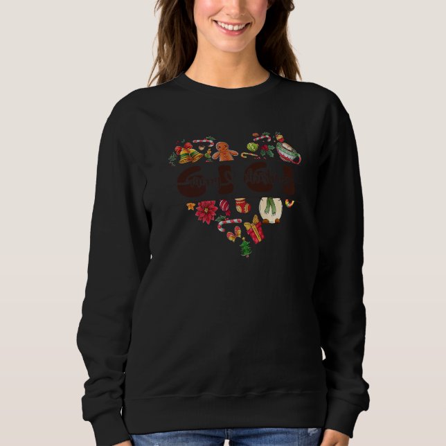Groovy Gigi Merry Christmas Family Pajamas Holiday Sweatshirt (Front)