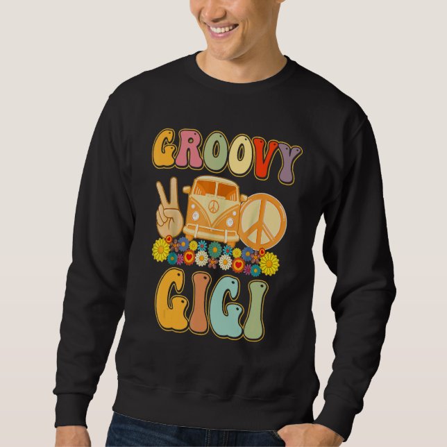 Groovy Gigi Retro Matching Family Baby Shower Moth Sweatshirt (Front)