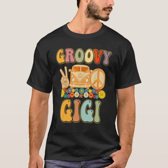 Groovy Gigi Retro Matching Family Baby Shower Moth T-Shirt (Front)