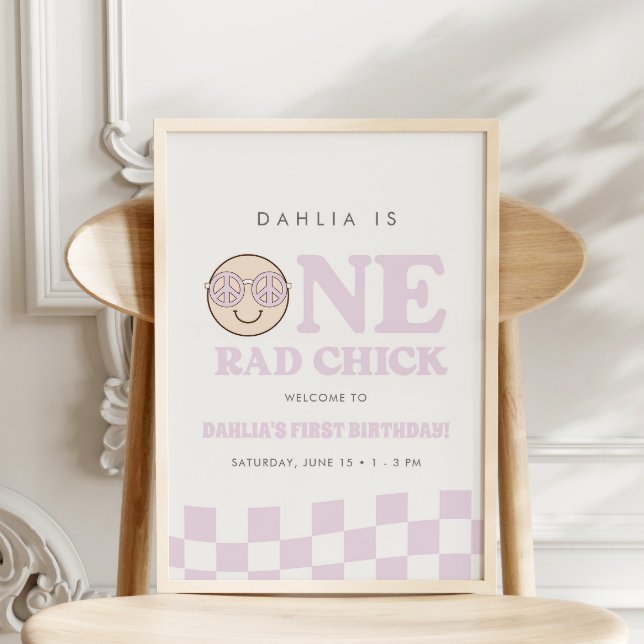 Groovy Girl Chequered Happy Face | Welcome Sign (Creator Uploaded)