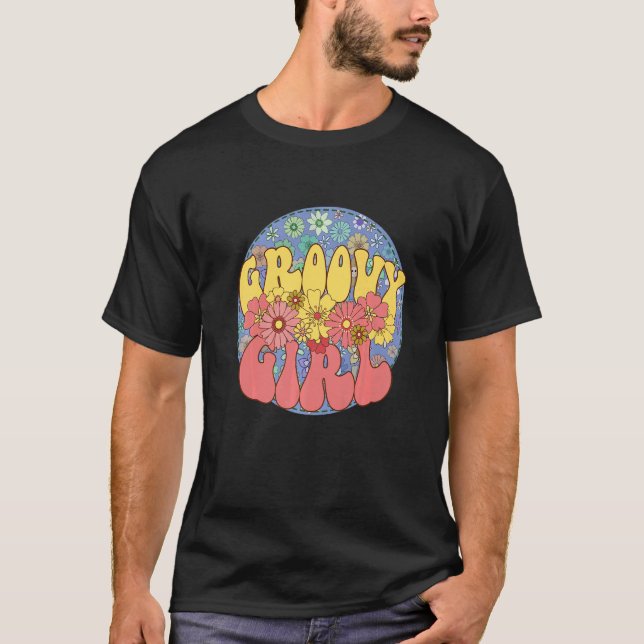 Groovy Girl Retro Matching Family Baby Shower Hipp T-Shirt (Front)