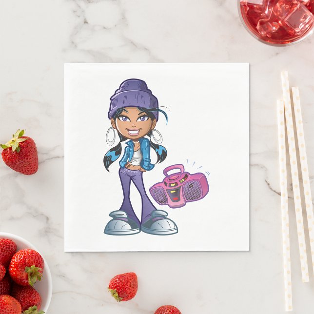 Groovy Girl With A Stereo Napkin (Creator Uploaded)