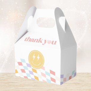 Groovy Girl's Pastel Chequered Retro Favour Box