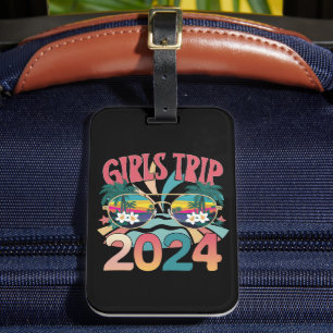 Groovy Girls Trip 2024 Weekend Summer Beach  Luggage Tag