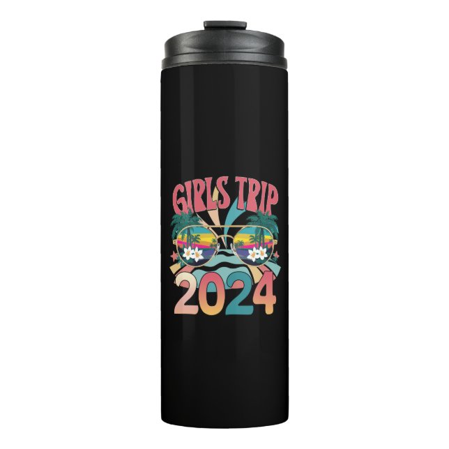 Groovy Girls Trip 2024 Weekend Summer Beach  Thermal Tumbler (Front)