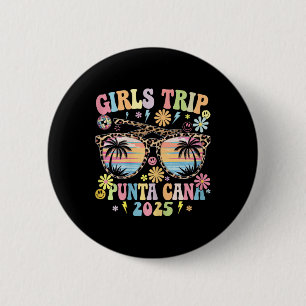 Groovy Girls Trip Punta Cana 2025 Matching Summer 6 Cm Round Badge