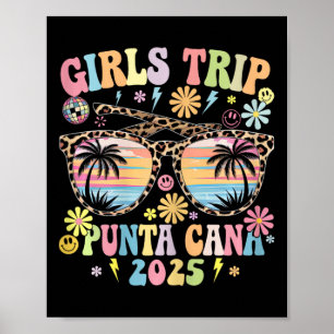 Groovy Girls Trip Punta Cana 2025 Matching Summer Poster