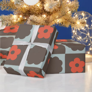 Groovy Girly Psychedelic Chequerboard, Y2K Wrappin Wrapping Paper