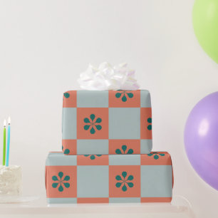 Groovy Girly Psychedelic Chequerboard, Y2K Wrappin Wrapping Paper