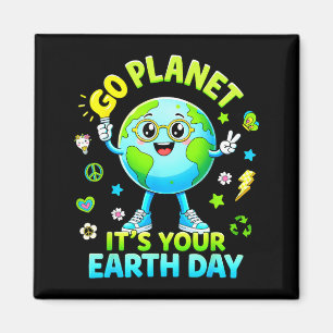Groovy go planet earth day 2026 teacher boys kids magnet
