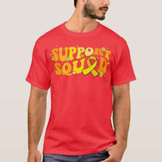 Groovy Gold Warrior Childhood Cancer Awareness Sup T-Shirt