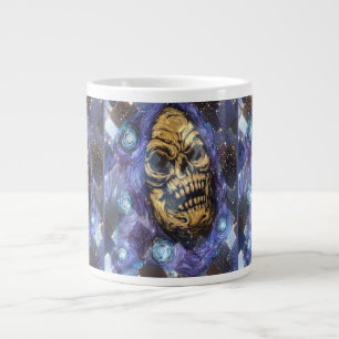 groovy golden skull large coffee mug