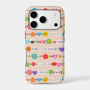 Groovy Good Vibes Love Smile Retro Beads Case-Mate
