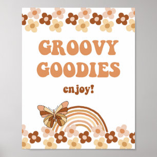 Groovy Goodies Retro Hippie Party Sign
