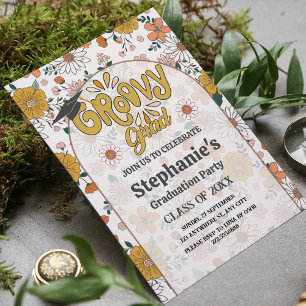 Groovy Grad: Far Out Graduation Invitation