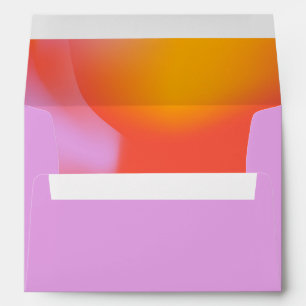 Groovy Gradient Lavender Orange Return Address Envelope