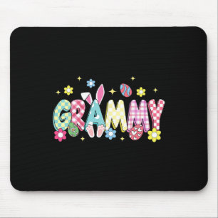 Groovy Grammy Easter Eggs Flower Bunny Ear Easter  Mouse Pad