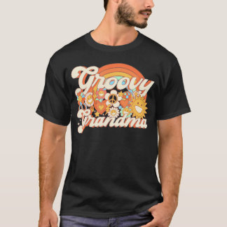 Groovy Grandma 70S Family Birthday Party Mother's  T-Shirt