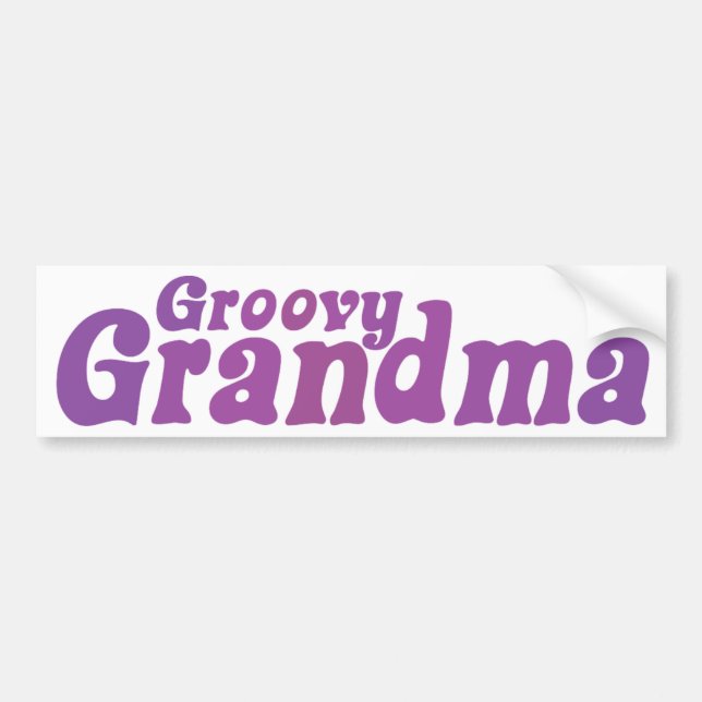 Groovy Grandma Bumper Sticker (Front)