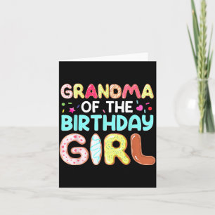 Groovy Grandma Of The Birthday Girl Cute Do Family Card