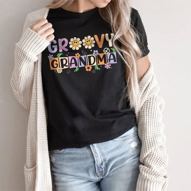 Groovy Grandma T-Shirt, Funny Grandma Squad T-Shirt (Creator Uploaded)