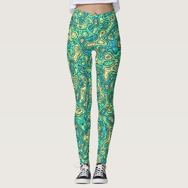 Groovy Green Leggings (Front)