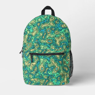 Groovy Green  Printed Backpack