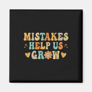 Groovy Growth Mindset Positive Retro Teachers Back Magnet