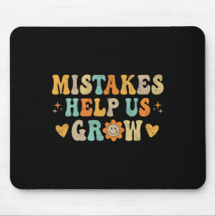 Groovy Growth Mindset Positive Retro Teachers Back Mouse Pad