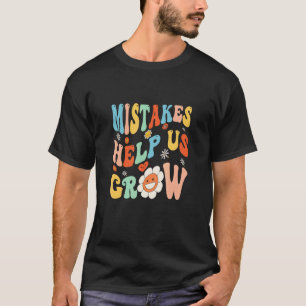 Groovy Growth Mindset Positive Retro Teachers Back T-Shirt