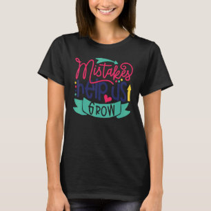 Groovy Growth Mindset Positive Retro Teachers Back T-Shirt