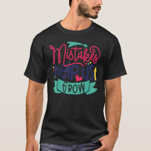 Groovy Growth Mindset Positive Retro Teachers Back T-Shirt